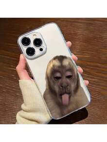 Funda transparente con diseño de mono, compatible con phone 3, phone 1, phone 4 Pro Max, phone 3 Pro, phone 5/15 Plus/15 Pro/15 Pro Max/12/12 Pro/12 Pro Max/14, 1 unidad Funda para phone 16 Pro Max/15/14 Plus/13/12/11, compatible con la serie, diseño personalizado, 1 unidad. - Multicolor - Ver 1