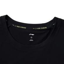 LI-NING 男士跑步衬衫专业速干T恤吸湿排汗透气夏季高性能上衣ATSV083 - 黑色 - 查看 7