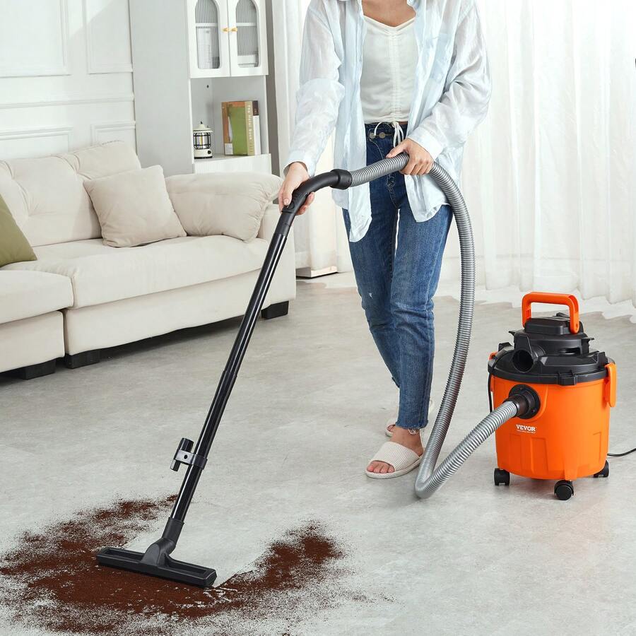 Shop Vacuum Wet And Dry, 5 Gallon 6 Peak  Wet/Dry Vac, Powerful Suction With Blower Function With Attachments 2-In-1 Crevice Nozzle, Small Shop Vac Perfect For Carpet Debris, Pet Hair, Car - 查看 1