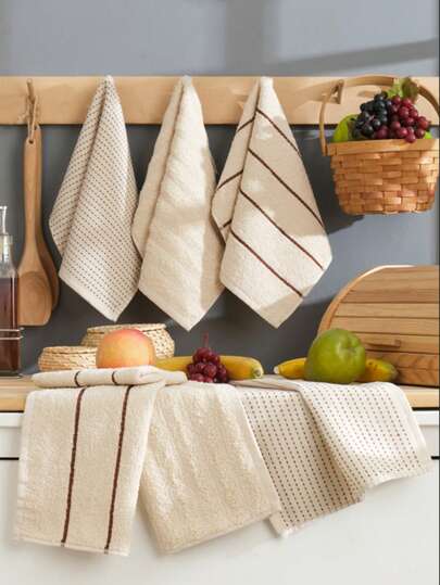 6 stycken/pack Sofia kökshanddukar, modeplädmönster, Soft Touch 30*50 Cm