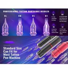 Shmian 10Pcs Disposable Tattoo Cartridges Needle RL Round Liner Shader Tattoo Needle For Tattooing Machine Supply
