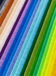 20pcs 20-Color Felt Fabric Sheets, Craft Felt, 1mm Thick Felt Squares In Assorted Colors, Thin Felt For Sewing Crafts, DIY Sewing, Patchwork, School Projects, Polyester Material Home Decor Set