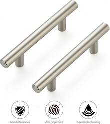 Ravinte 2 Pack 5'' Cabinet Pulls Matte Black Stainless Steel Kitchen Drawer Pulls Cabinet Handles 5"Length, 3" Hole Center - Brushed Nickel - View 11