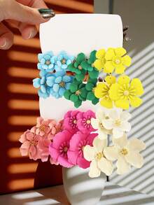 Betykuku 12 件波西米亚多色花卉金属吊坠耳环套装，适合女士和女孩的礼物，适合日常穿着和场合 - 彩色 - 查看 13