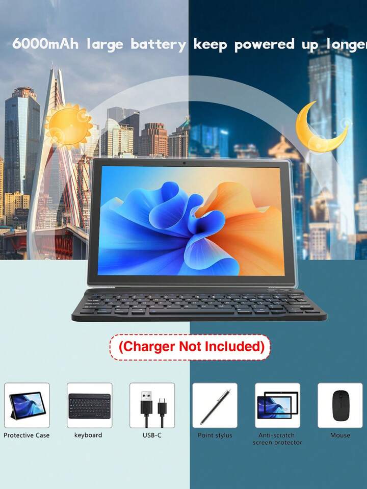 Coopers 2025年最新モデル 2in1タブレット 10インチ、Android 15