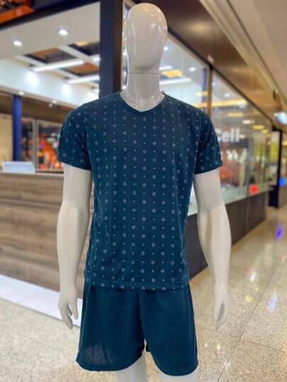 Pijama adulto Masculino curto  Estampa total
