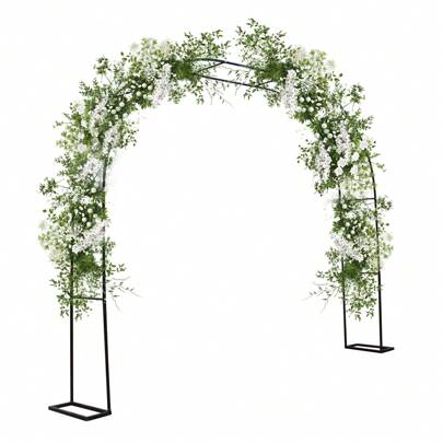 Traliccio ad arco da giardino per piante rampicanti, struttura ad arco in metallo da 9,8 x 7,2 piedi, arco, archi da giardino per Halloween, Natale, f