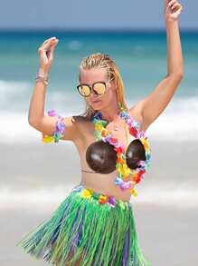 1 pièce - Soutien-gorge de femme en noix de coco hawaïenne, marron, taille unique US, marron. Cette robe hawaïenne est douce et confortable. Et ce soutien-gorge en coquille de noix de coco est fait de coquille de noix de coco naturelle, chaque forme est unique, ajoutant de l'authenticité à votre tenue.