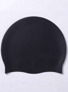 1pc New Breathable Fashionable Silicone Swimming Cap, Suitable For Swimming Pool, Waterpark, Won't Wet Hair, Comfortable Fit, Stretchy & Non-Deforming