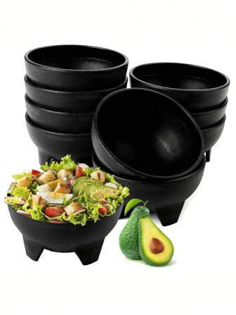 2pcs/6pcs/12pcs Unbreakable Salad Bowl, Multifunctional Seasoning Bowl, Sauce Dish, Suitable For Party, Home, And Restaurant Use,School Supplies