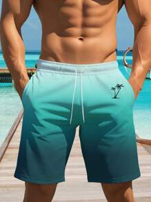 Men's Hawaiian Style 3D Printed Casual Beach Shorts - Quick Dry, Drawstring Waist, Perfect Choice For Summer Outing