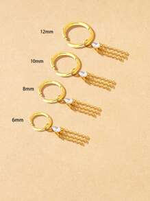 1 pièce Boucle de nombril à franges en forme de goutte d'eau minimalement conçue en argent sterling S925 de 6 mm, 8 mm, 10 mm, 12 mm. Port quotidien pour filles. Le meilleur cadeau pour la petite amie, la mère, les sœurs