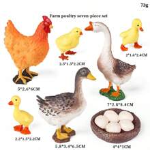 Children's Cognitive Animal Simulation Model Farm Poultry Hen Duck Goose Lay Eggs Toy