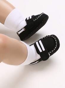 Classic Fashion Unisex Flat Loafers, Non-Slip Canvas Casual Shoes For Newborn Babies, First Walking Shoes