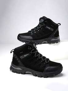 男士靴子登山鞋工作鞋防刺穿防滑厚底系带踝靴