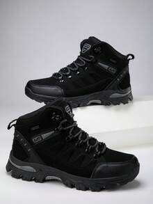 男士靴子登山鞋工作鞋防刺穿防滑厚底系带踝靴