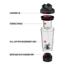 Batidora eléctrica recargable para proteínas - Vaso mezclador automático de 24oz con pantalla LED, botella deportiva para exterior - 1 - Ver 6