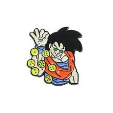 1 pieza de broche personalizado de moda con animación de dragón de bola de fuego súper saiyan Vegeta, accesorio de moda para bolso, adecuado para uso diario o como regalo