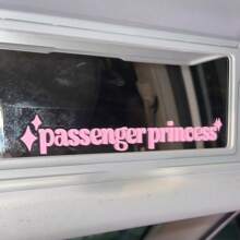 Car Reflector Sticker, Beautiful "Passenger Princess" Text Sticker, Car Interior Decor Sticker, Home Decor Sticker, For Car, Home Decor, Party Decorator