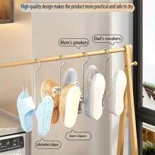 4 Peças Secador de Sapatos, Cabides de Sapato de Aço Inoxidável para Uso Doméstico, Cabides de Sapato de Aço Inoxidável - 2/4 Pacotes, Suporte Economizador de Espaço de Metal com Ganchos para Organização de Armários, Construção de Metal Não Acabado, À Prova d'Água e Resistente à Ferrugem, Fácil de Montar, Acessório Versátil de Armazenamento de Calçados para Casa e Lavanderia, Primavera, Minimalista, Tops de Verão