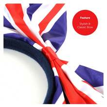 Women's Union Jack Sequin Mini Dress Costume With Matching British Flag Bow Headband – Sparkly UK Flag Fancy Dress Outfit For Eurovision Parties, Festivals, Queen Tribute, 90s Pop Star Costume, British Theme Events, London Party Wear, Glitter Dress For Women, Sexy Bodycon Stretch Dress For Hen Do, National Celebration, Performance And Dance Shows - red white and blue - View 3