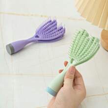 1 pettine lungo in materiale plastico durevole, spazzola per capelli, spazzola arricciante, portatile e leggero per capelli lunghi da donna, può pettinare e massaggiare il cuoio capelluto, adatto per capelli asciutti e bagnati, gratuito