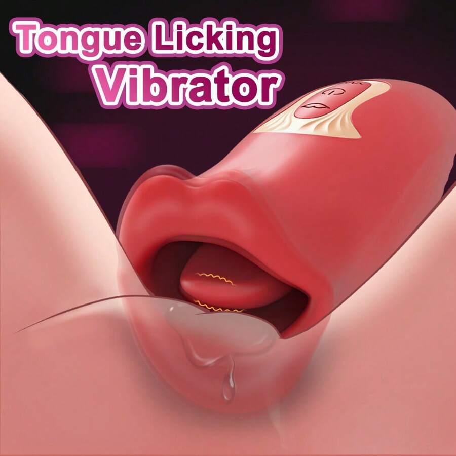 Juguete sexual realista con lengua de rosa, vibrador para estimular el punto G de la mujer, vibrador para estimular el clítoris, masajeador vaginal con lengua vibradora que estimula la boca, pezones y clítoris. Juguete sexual para adultos para mujeres y parejas, estimulación oral, masturbación y orgasmo