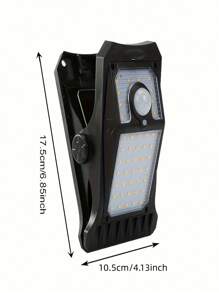 1pc/2pcs Solar Clip-On Light - Motion Sensor, USB & Solar Powered For Garden, Patio & Camping(USB Cable Not Included)(1500mAh)