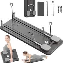 ZM Health Planche de Pilates pliante multifonctionnelle, Ensemble de Pilates 5-en-1 pour le façonnage, Tapis de glisse pour abdominaux, Pour les exercices du centre, le fitness, l'usage domestique, la salle de gym