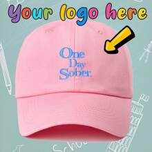 [ Customization ] 1 Embroidered Logo Casual Baseball Hat For The New Year, Suitable For All Seasons, Personalized Logo, Fashionable And Versatile Soft Top Duck Tongue Hat