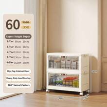 Multilayer (5/4/3/2/1) Freestanding Baby Wardrobe, Thick Infant Storage Cabinet, Household Snack & Clothes Organizer Box, Kids Mini Closet
