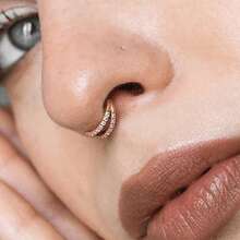 1pc 316L Stainless Steel Clip-On Spiral Chain Nose Ring Earring Cartilage Helix Septum Ring Unisex Body Jewelry - Multicolor - View 15