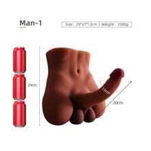 7.5 Pound Realistic Torso Male Sex Doll With Flexible Dildo, Realistic Sex, Huge Rooster 7 Inches, Male Sex Doll, Suitable For Female Masturbation, Neutral Masturbator Sex Toy For Gay And Lesbian Partners (Clothing Not Included)