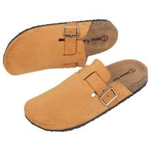 Nexsus Ladies Women Adjustable Buckle Fashion Slip On Faux Suede Warm And Cosy Mules Slippers And Clogs Size UK 3-8 - Camel - View 5