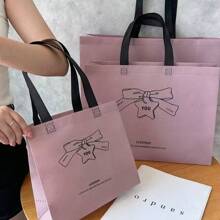 12pcs/Taro Purple Non-Woven Bag, Clothing Store Shopping Bag, Gift Handbag, Gift Bag Summer Cooling,Beach,Travel