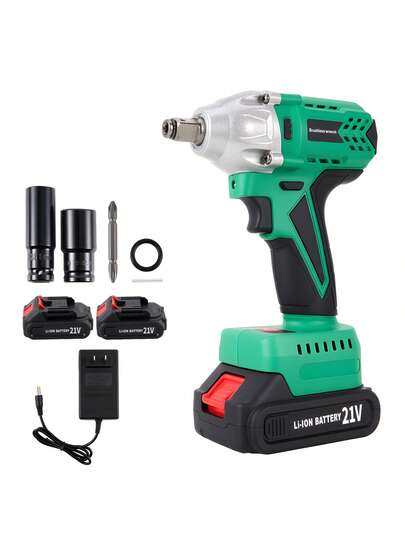 Llave De Impacto Inalámbrica Electrica 21v 1/2 520 Nm 2 En 1