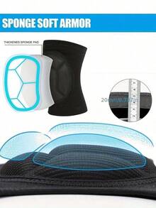 1pc-Thick Sponge EVA Knee Pads, Elastic Knitted Knee Brace, For Men& Women, Thick Breathable Sponge Knee Supports, Suitable For Dancing, Volleyball, Yoga, Household, Kneeling Activities, Black, Weight For 45-80kg Gym Accessories Knee Support Sports Knee Pads Gym Knee Pads - Black - View 6