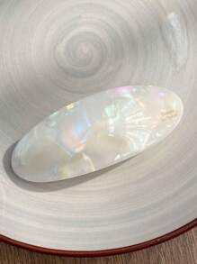 1 peça de grampo de cabelo elegante francês com etiqueta dourada brilhante, acessório de cabelo meio preso, acessório de cabeça estilo grampo adequado para uso diário, uso em festas, presente de festival, presilhas de cabelo, grampos de cabelo, grampos de garra, garras de cabelo, material escolar