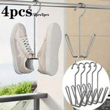 4 Peças Secador de Sapatos, Cabides de Sapato de Aço Inoxidável para Uso Doméstico, Cabides de Sapato de Aço Inoxidável - 2/4 Pacotes, Suporte Economizador de Espaço de Metal com Ganchos para Organização de Armários, Construção de Metal Não Acabado, À Prova d'Água e Resistente à Ferrugem, Fácil de Montar, Acessório Versátil de Armazenamento de Calçados para Casa e Lavanderia, Primavera, Minimalista, Tops de Verão