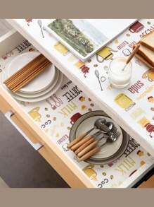 Shelf Liners, Cuttable Multipurpose Drawer Liners, Cute Cartoon Printed Non-Stick Pads, Waterproof, Oil-Proof, Moisture-Proof And Dust-Proof Drawer Paper, Non-Slip And Non-Stick Liners For Wardrobes, Shoe Racks, Drawers, Cabinets, Shelves, Drawers, Shoe Cabinets, Racks And Counters, Home Decor, Kitchen Gadgets, Kitchen Organizers And Storage, Kitchen Storage Boxes And Lockers, Kitchen Accessories