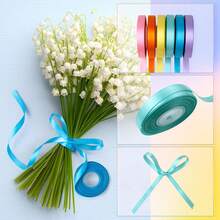 30 Yards 3/8 Inch Multi-Color Satin Ribbon, Bulk Colorful Satin Ribbon Rolls, Handmade Solid Double-Sided Satin Ribbon For Shower, Birthday, Wedding, Gift Wrapping - Multicolor - View 4