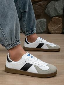 Retro Men's Casual Soft Bottom Lace Up Round Toe Sports Shoes - Multicolor - View 4