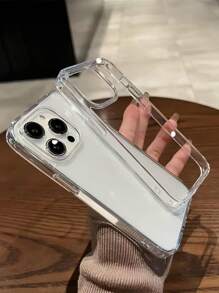 High Quality Apple Transparent Silicone Simple & Cute Full Body Shockproof Glossy Phone Case Compatible With IPhone 15/15 Pro Max/15 Pro/15 Plus/11/12/13/14/16 Pro Max/XS/XR/11 Pro/11 Pro Max/12 Pro/12 Pro Max/13 Pro/13 Pro Max/7 Plus/14 Pro/14 Pro Max/14 Plus/16 Pro/16 Plus/7 Plus/8 Plus/8/SE2 Waterproof Anti-Fall Scratch Resistant