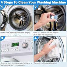 10/20/50/100pcs Washing Machine Cleaner Tablets - Deep Clean Drum And Tub, Suitable For Front Load, Top Load And HE Gaskets - Helps Remove Odor-Causing Residues, Pet Hair And Hard Water - For Septic Systems