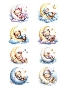 1 szt. Spersonalizowana nazwa z kreskówkowym misiem śpiącym na księżycu. Kreatywny prezent. Iluzja światła 3D. Lampka nocna LED. Ciepłe światło. Prezent urodzinowy. Prezent świąteczny. Dekoracja. Lampka nocna na biurko. Spersonalizowane prezenty. Wystrój pokoju. Wystrój domu. Wystrój jesienny. Dekoracje świąteczne. Zabawki. Spersonalizowane rękodzieło. Szykowna jesień. Dom i styl życia. Świąteczna atmosfera w domu. Jesienne odświeżenie domu. Dekoracje świąteczne. Harmonia w domu.