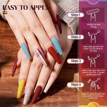 42 Colour Nail Kit For Beginners With Everything, Gel Nail Polish Kit, Gel Nail Polish Kit With Uv Light, Nail Kits, Mail Set, Teen Girl Gifts Stuff, Pely Nail Extension Gel Kit, Nail Supplies - Neon - View 5