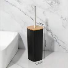1 Stück Badezimmerreinigungswerkzeug, Toilettenbürste mit langem Griff, Reinigungsbürste ohne tote Ecken, Haushaltsreinigungsset, Toilettenzubehör, schwarz und weiß optional