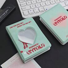 1 pezzo Mini album fotografico decorativo con forma a cuore cavo, in grado di contenere 32 foto, adatto per il ritorno a scuola, forniture scolastiche