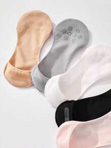 Chaussettes bateau invisibles pour femmes d'été, double couche, sans tige, en silicone antidérapant, à faible col, fines pour talons hauts