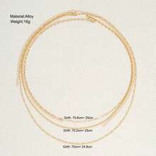 1pc Women's Multi-Layer Waist Chain 3-In-1 Set, Sexy Chain Suitable For Any Occasion - Gold - View 3